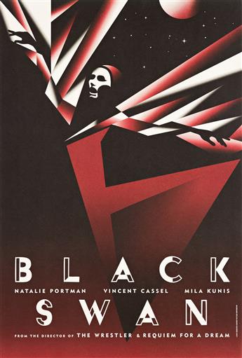 LABOCA DESIGN STUDIO.  BLACK SWAN. Group of 4 posters. 2010. Each approximately 39¼x26½ inches, 99½x67¼ cm.